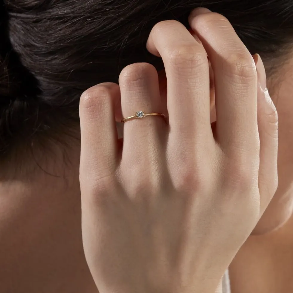 Bague Solitaire Or Jaune Solenia Diamant