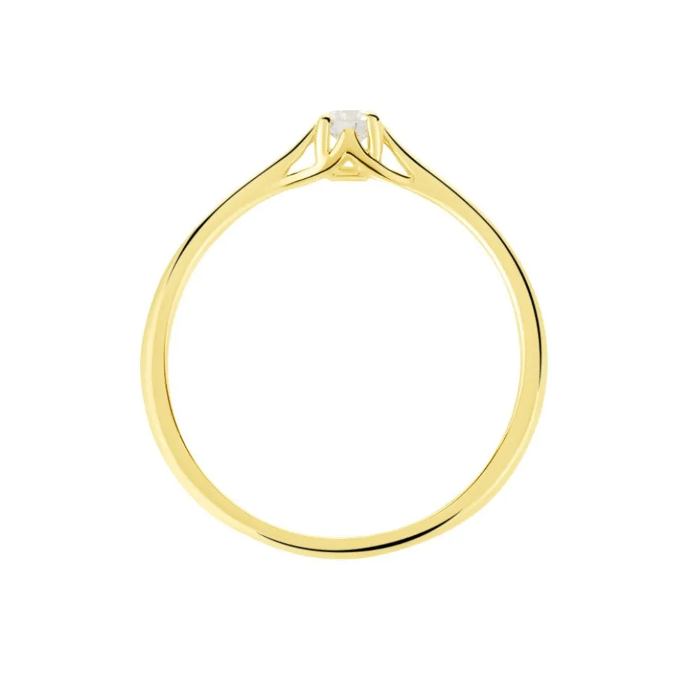 Bague Solitaire Or Jaune Solenia Diamant