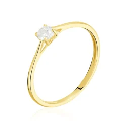 Bague Solitaire Or Jaune Solenia Diamant