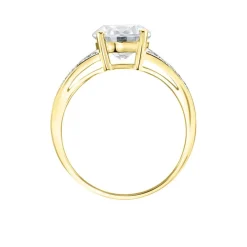 Bague Solitaire Or Jaune Anthyme Oxyde De Zirconium