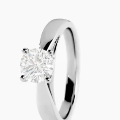 Bague Solitaire Platine Blanc Diamant
