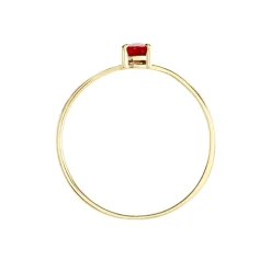 Bague Solitaire Pluie D'Eclat Or Jaune Rubis