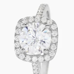 Bague Solitaire Rio Argent Blanc Oxyde De Zirconium
