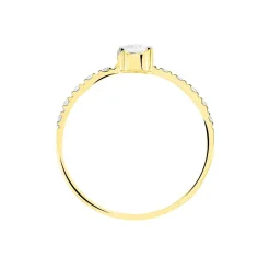 Bague Solitaire Sedonia Or Jaune Oxyde De Zirconium