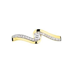 Bague Solitaire Sitan Or Jaune Diamant