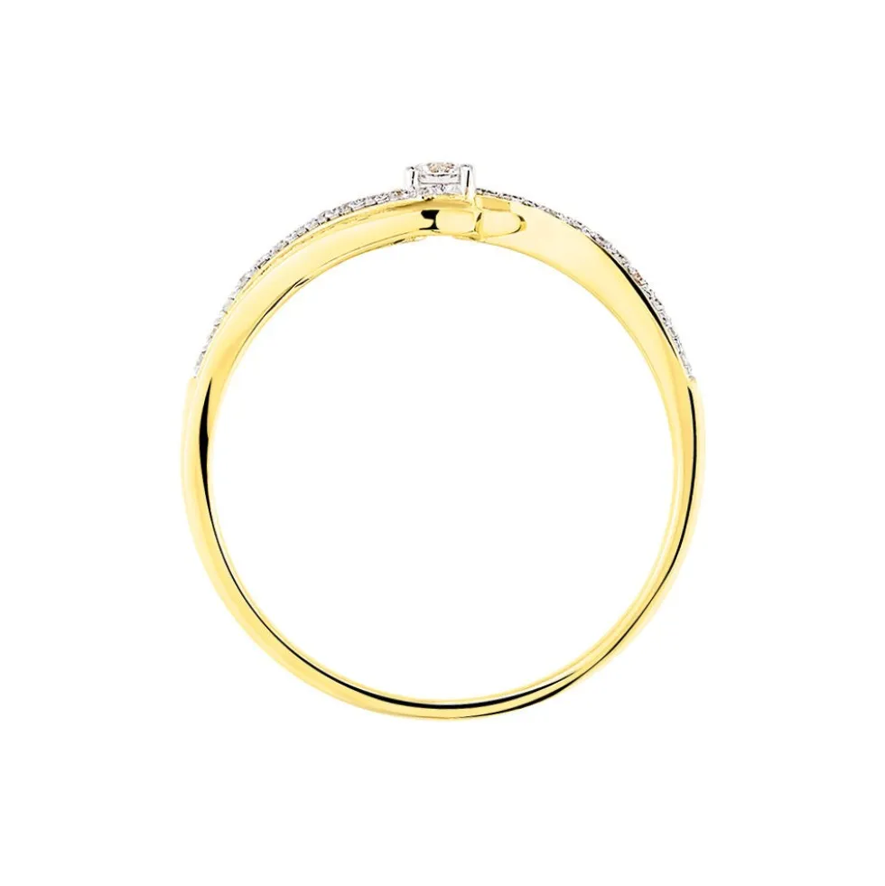 Bague Solitaire Sitan Or Jaune Diamant