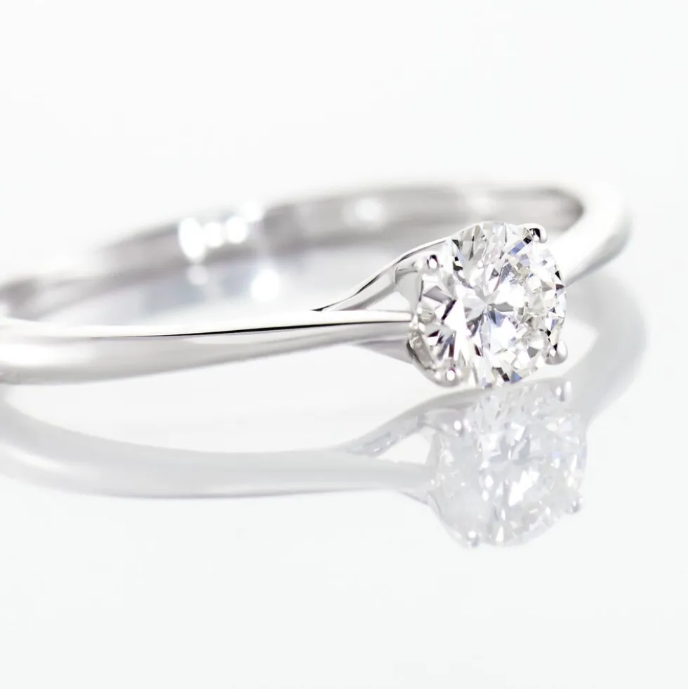 Bague Solitaire Solena Or Blanc Diamant
