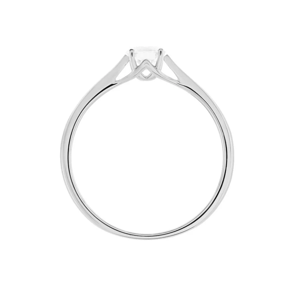 Bague Solitaire Solena Or Blanc Diamant