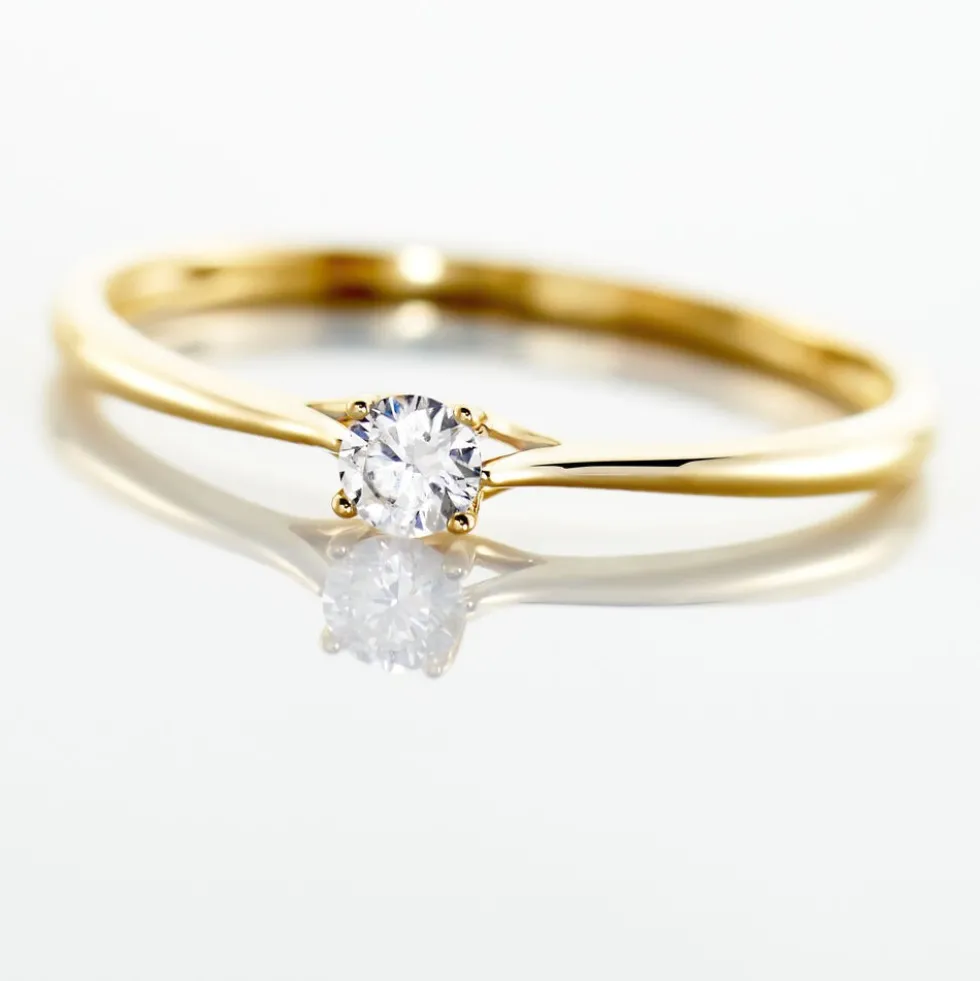 Bague Solitaire Solenia Or Jaune Diamant