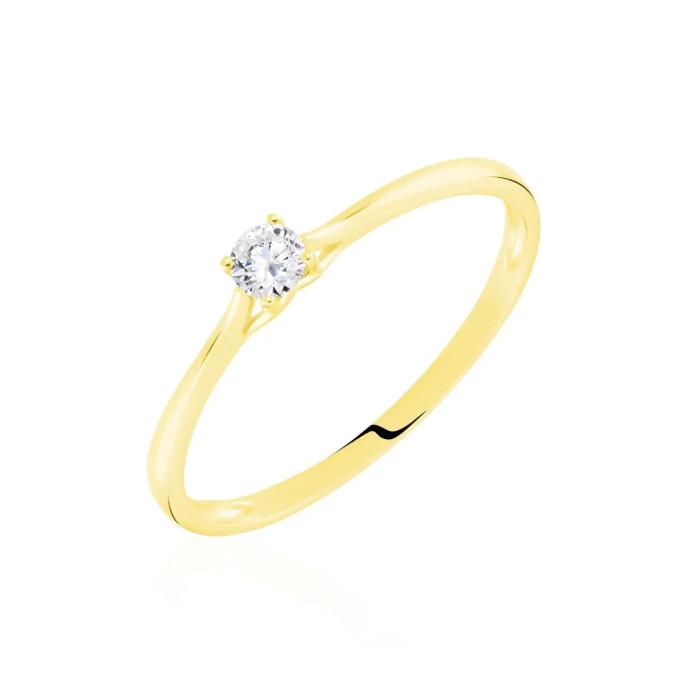 Bague Solitaire Solenia Or Jaune Diamant