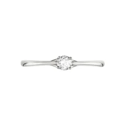 Bague Solitaire Solenia Or Blanc Diamant