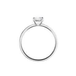 Bague Solitaire Stella Argent Blanc Oxyde De Zirconium