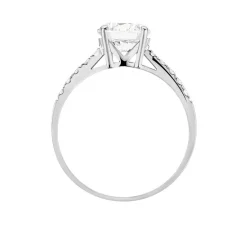 Bague Solitaire Terese Or Blanc Oxyde De Zirconium