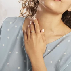 Bague Solitaire Vicoeuria Or Blanc Diamant Synthétique