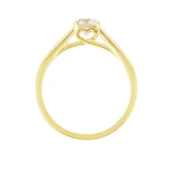 Bague Solitaire Vicoeuria Or Jaune Diamant Synthétique