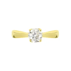 Bague Solitaire Vicoeuria Or Jaune Diamant Synthétique