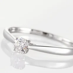Bague Solitaire Vicoeuria Or Blanc Diamant