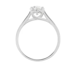 Bague Solitaire Vicoeuria Or Blanc Diamant Synthétique