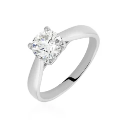 Bague Solitaire Vicoeuria Or Blanc Diamant Synthétique