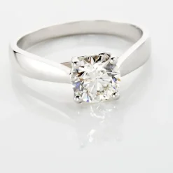 Bague Solitaire Vicoeuria Or Blanc Diamant Synthétique