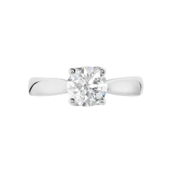 Bague Solitaire Vicoeuria Or Blanc Diamant Synthétique