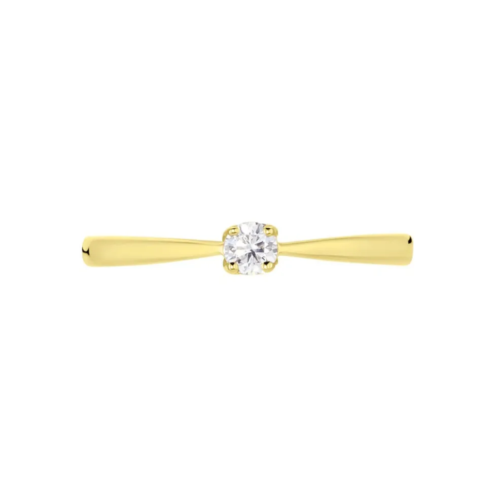 Bague Solitaire Vicoeuria Or Jaune Diamant