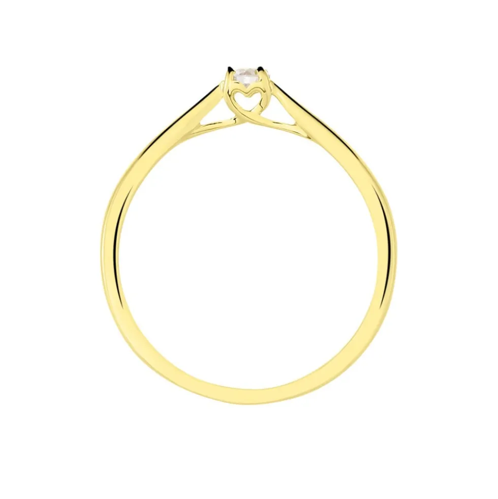 Bague Solitaire Vicoeuria Or Jaune Diamant