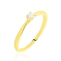 Bague Solitaire Vicoeuria Or Jaune Diamant