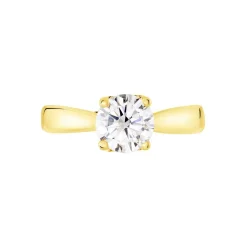 Bague Solitaire Vicoeuria Or Jaune Diamant Synthétique