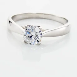 Bague Solitaire Vicoeuria Or Blanc Diamant Synthétique