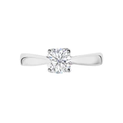 Bague Solitaire Vicoeuria Or Blanc Diamant Synthétique