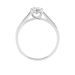 Bague Solitaire Vicoeuria Or Blanc Diamant Synthétique