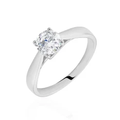Bague Solitaire Vicoeuria Or Blanc Diamant Synthétique