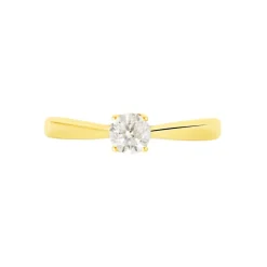 Bague Solitaire Vicoeuria Or Jaune Diamant Synthétique