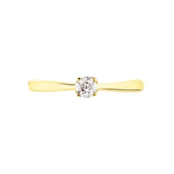 Bague Solitaire Vicoeuria Or Jaune Diamant