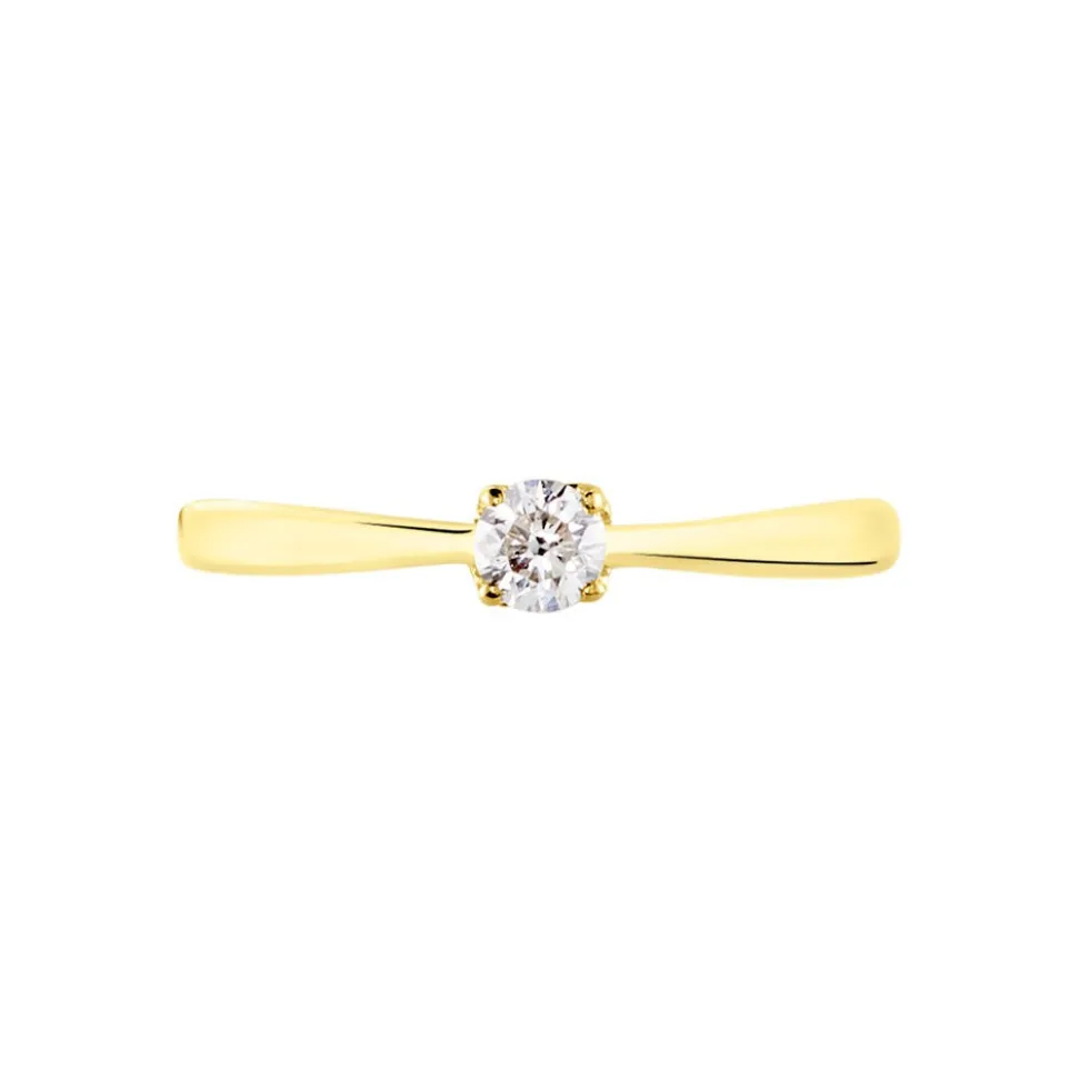 Bague Solitaire Vicoeuria Or Jaune Diamant