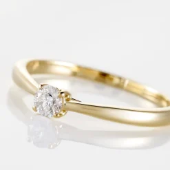Bague Solitaire Vicoeuria Or Jaune Diamant