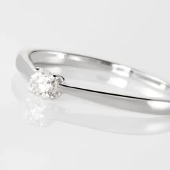 Bague Solitaire Vicoeuria Or Blanc Diamant