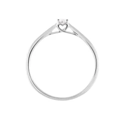 Bague Solitaire Vicoeuria Or Blanc Diamant