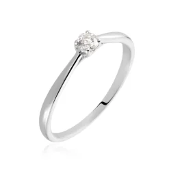 Bague Solitaire Vicoeuria Or Blanc Diamant