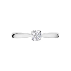Bague Solitaire Vicoeuria Or Blanc Diamant Synthétique