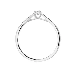 Bague Solitaire Vicoeuria Or Blanc Diamant