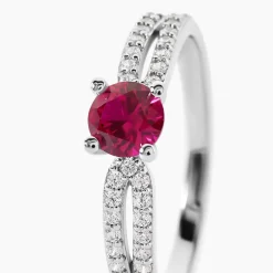 Bague Solitea Argent Blanc Oxyde De Zirconium