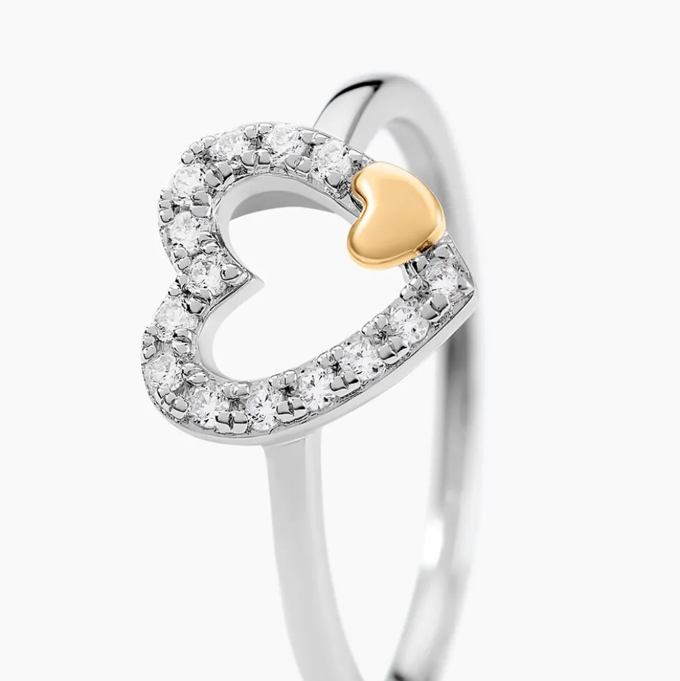 Bague Sorya Or Jaune Argent Blanc Oxyde De Zirconium