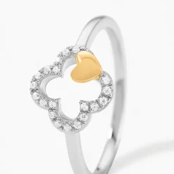 Bague Sorya Or Jaune Argent Blanc Oxyde De Zirconium