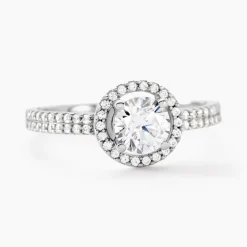 Bague Stelila Or Blanc Oxyde De Zirconium