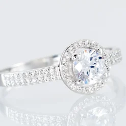 Bague Stelila Or Blanc Oxyde De Zirconium