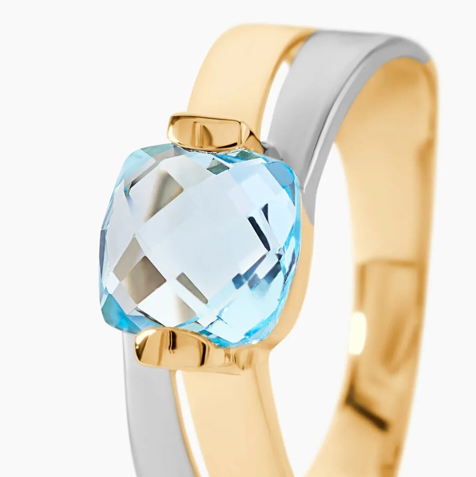 Bague Suzana Or Bicolore Topaze