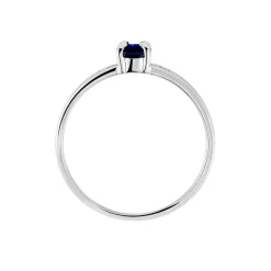 Bague Sylvestine Or Blanc Saphir Et Diamant