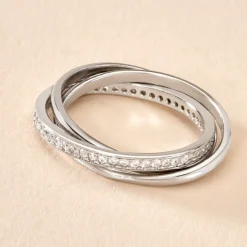 Bague Tahti Argent Blanc Oxyde De Zirconium